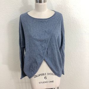 Skunk Funk Sweater Sz 2 Blue Heathered Long Sleeve